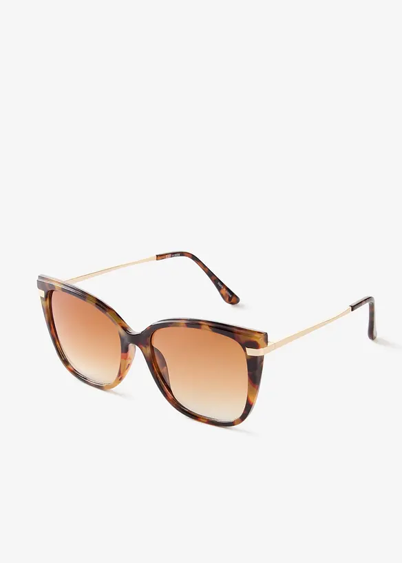 Sonnenbrille in Butterflyform in braun von vorne - bonprix
