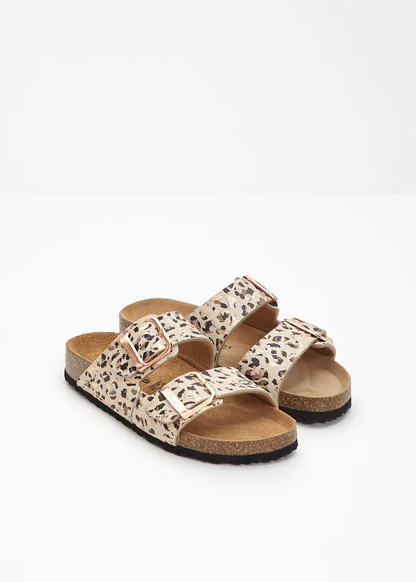 Tamaris Pantoletten mit Schnallen in beige - Tamaris