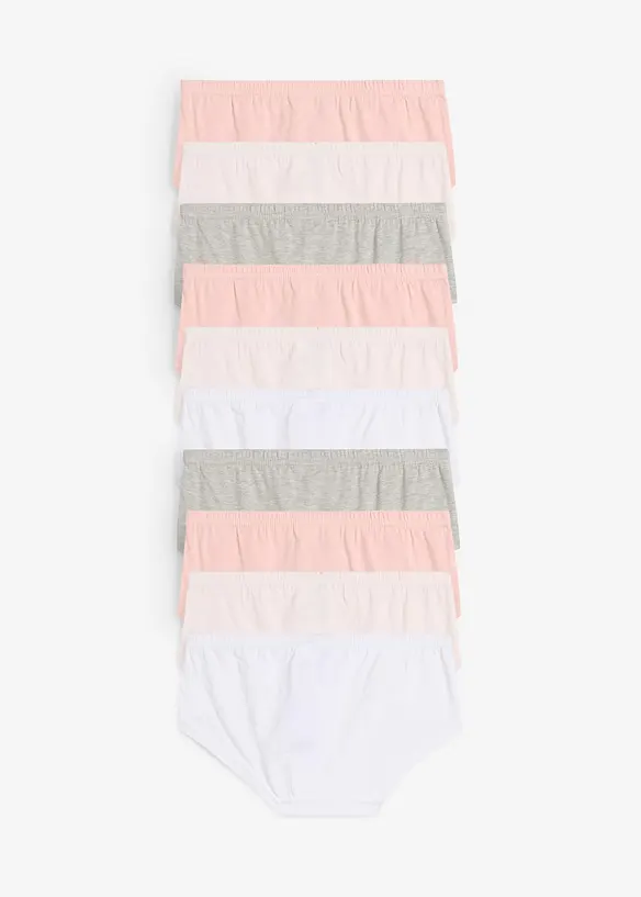 Hipster mit weicher Baumwolle (10er Pack) in rosa von hinten - bonprix