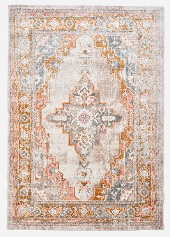 Teppich mit orientalischer Musterung in beige von vorne - bonprix