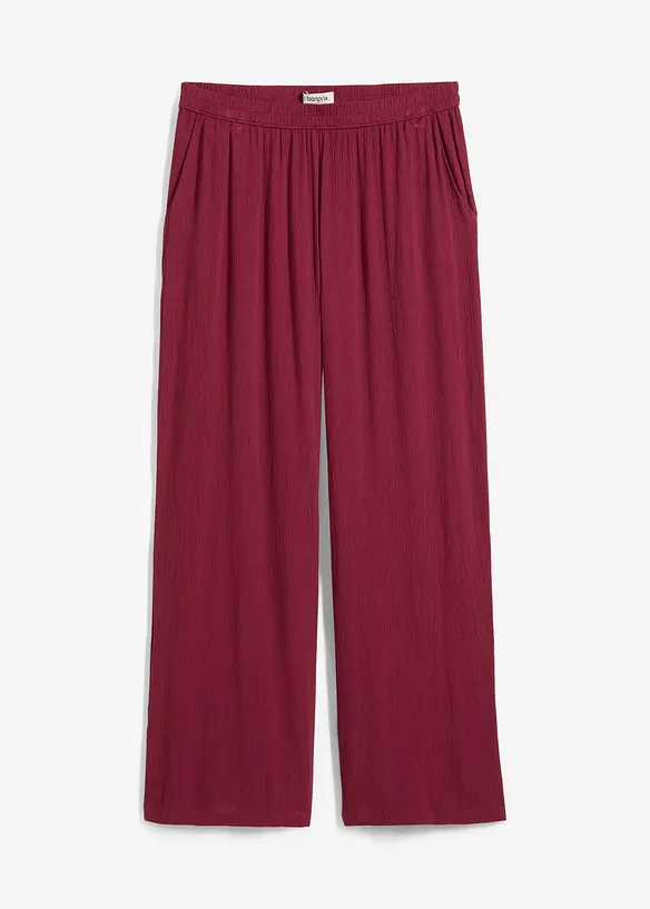 Palazzo-Hose aus softer Viskose in rot von vorne - bonprix Palazzo-Hose aus softer Viskose in rot von vorne - bonprix