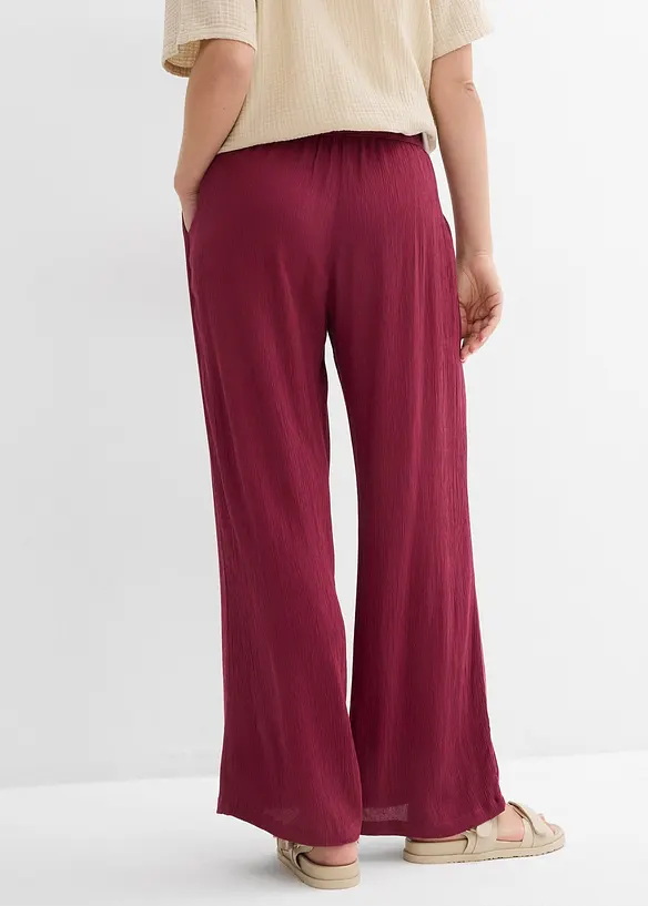 Palazzo-Hose aus softer Viskose in rot von hinten - bonprix Palazzo-Hose aus softer Viskose in rot von hinten - bonprix
