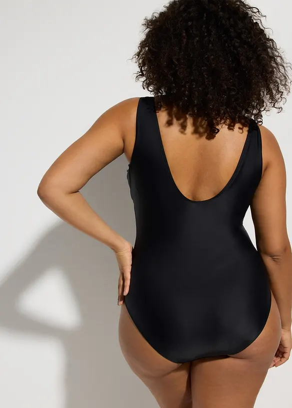 Badeanzug in schwarz von hinten (Totalaufnahme) - bonprix