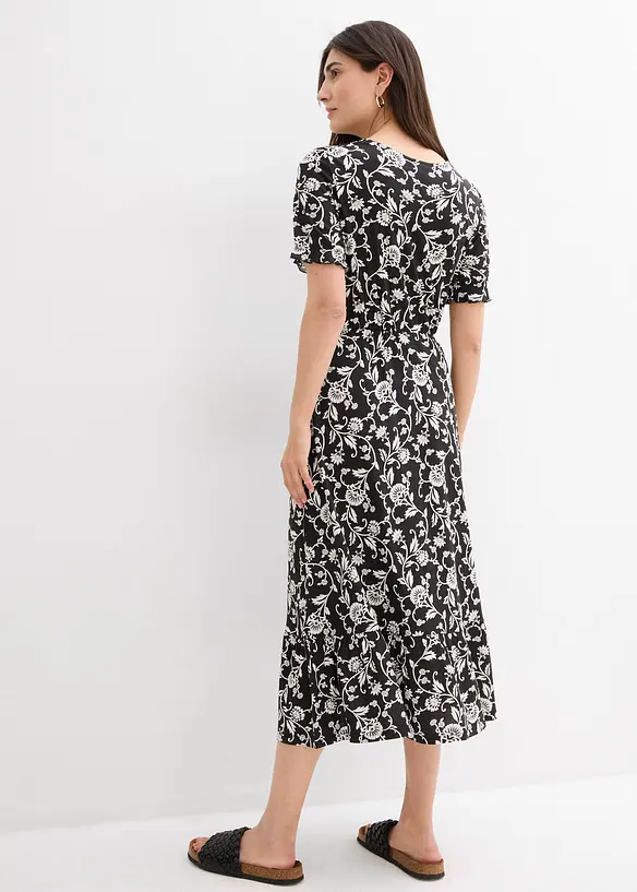 Jerseykleid in schwarz von hinten (Totalaufnahme) - bonprix Jerseykleid in schwarz von hinten (Totalaufnahme) - bonprix