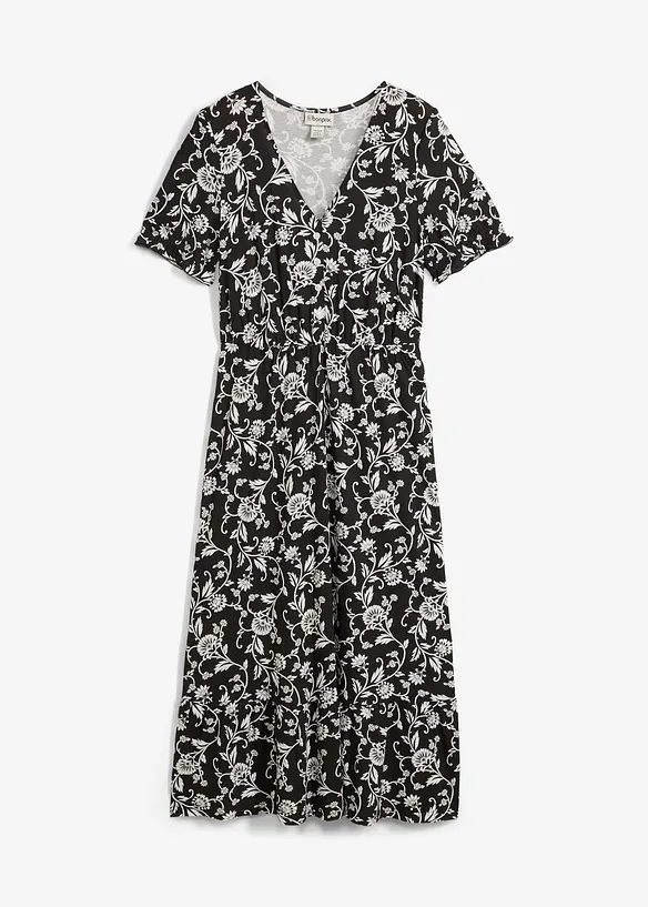 Jerseykleid in schwarz von vorne - bonprix Jerseykleid in schwarz von vorne - bonprix