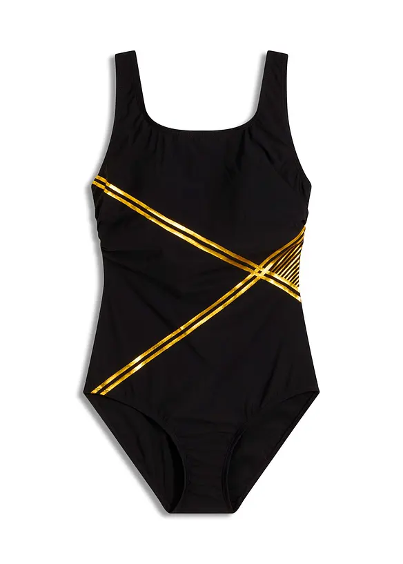 Light Shape-Badeanzug in schwarz von vorne - bonprix
