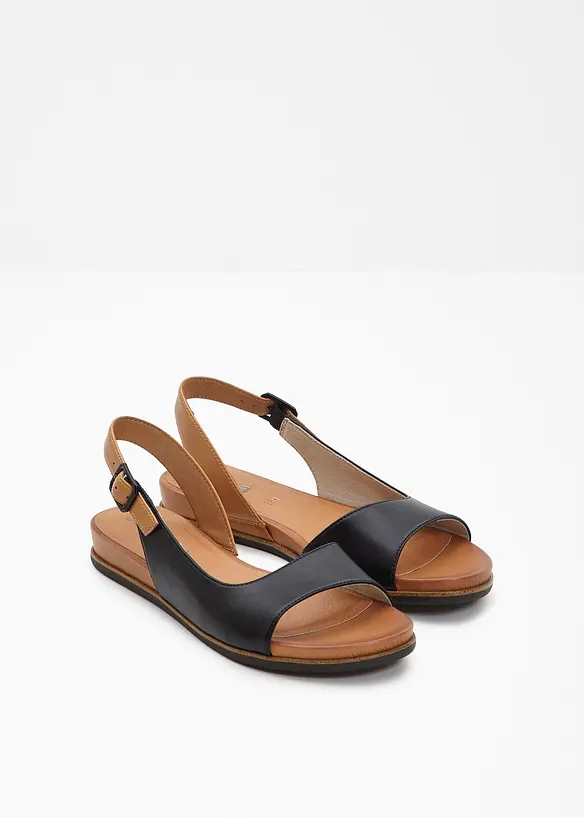 Jana Komfort-Sandalen in bequemer Weite in schwarz - Jana