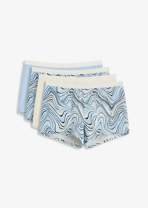 Boxer mit Bio-Baumwolle (4er Pack) in weiß von vorne - bonprix