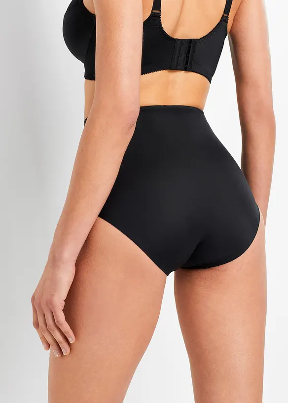 Nahtlose Medium Shape Panty (3er Pack) in schwarz von hinten - bonprix