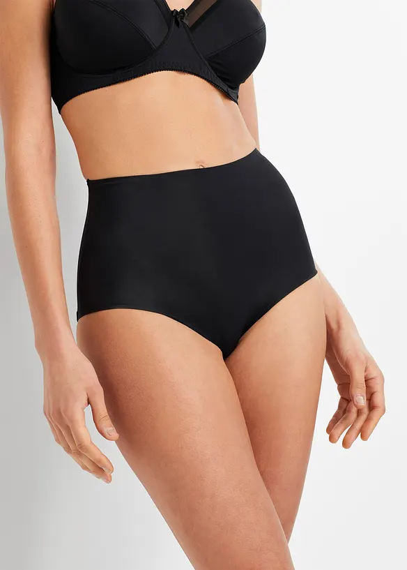 Nahtlose Medium Shape Panty (3er Pack) in schwarz von vorne - bonprix