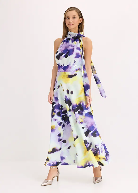 Maxikleid aus fester Scuba-Qualität in blau von vorne (Totalaufnahme) - bonprix Maxikleid aus fester Scuba-Qualität in blau von vorne (Totalaufnahme) - bonprix