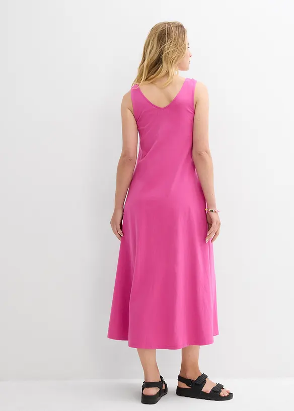 Jerseykleid aus reiner Baumwolle in pink von hinten (Totalaufnahme) - bonprix Jerseykleid aus reiner Baumwolle in pink von hinten (Totalaufnahme) - bonprix
