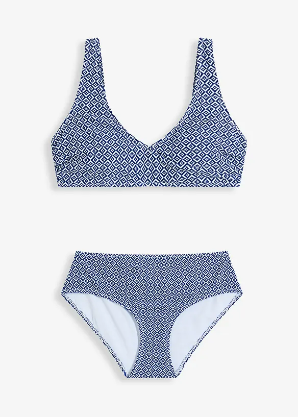 Bikini in Wickeloptik (2-tlg.Set) in weiß von vorne - bonprix