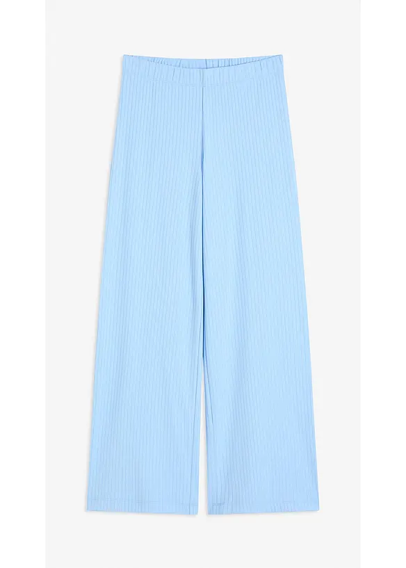 Palazzo-Hose mit Bequembund in blau von vorne - bonprix Palazzo-Hose mit Bequembund in blau von vorne - bonprix