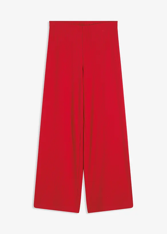 Palazzo-Hose mit Bequembund in rot von vorne - bonprix Palazzo-Hose mit Bequembund in rot von vorne - bonprix