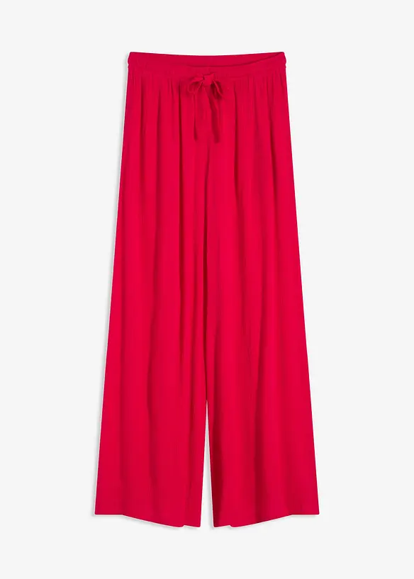 Weite Hose aus feiner Viskose in rot von vorne - bonprix Weite Hose aus feiner Viskose in rot von vorne - bonprix