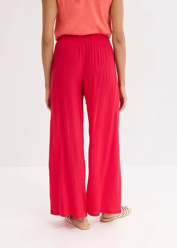 Weite Hose aus feiner Viskose in rot von hinten - bonprix Weite Hose aus feiner Viskose in rot von hinten - bonprix