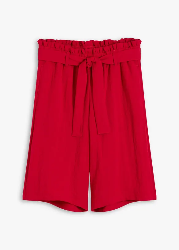 Schlupf-Bermuda aus Viskose-Mix in rot von vorne - bonprix Schlupf-Bermuda aus Viskose-Mix in rot von vorne - bonprix