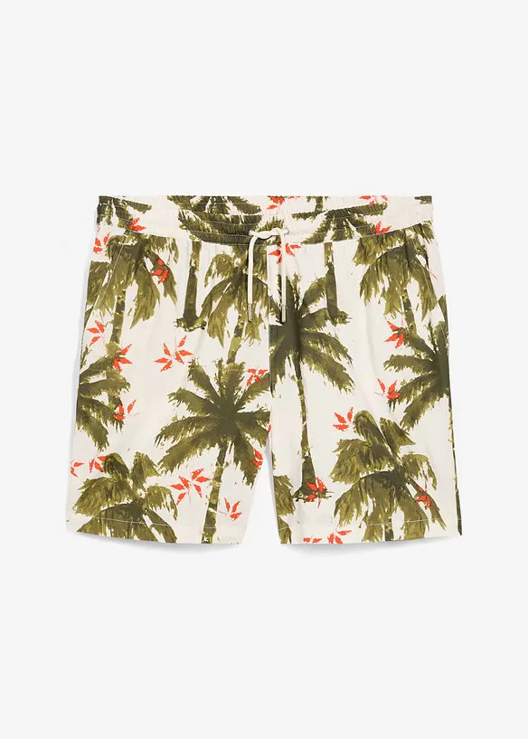 Schlupf-Shorts aus Viskose in weiß von vorne - bonprix