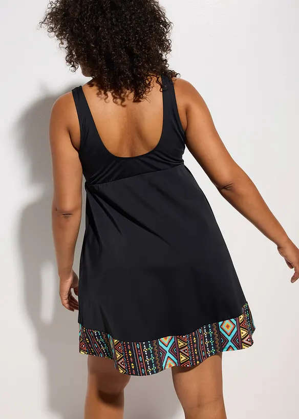 Badekleid in schwarz von hinten (Totalaufnahme) - bonprix