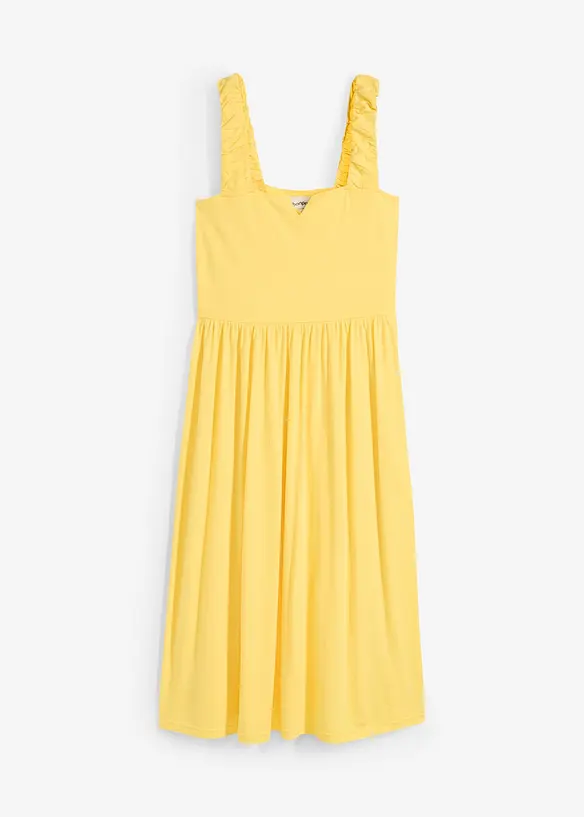 Shirtkleid aus Baumwoll-Viskose-Mix in gelb von vorne - bonprix