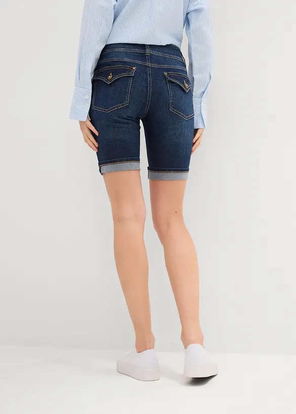 Jeans-Bermuda Mid Waist in blau von hinten - bonprix Jeans-Bermuda Mid Waist in blau von hinten - bonprix