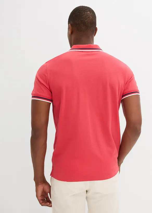 Poloshirt in Regular Fit (2er Pack) in blau von hinten (im Anschnitt) - bonprix