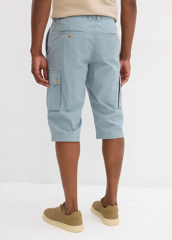 Cargo-Bermuda in Regular Fit in grau von hinten - bonprix