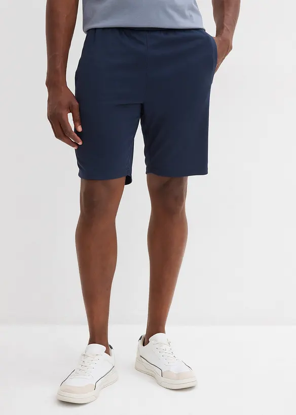 Sport-Shorts, schnelltrocknend in blau von vorne - bonprix