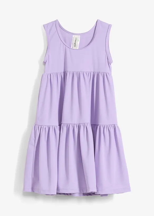 Mädchen Badekleid in lila von vorne - bonprix