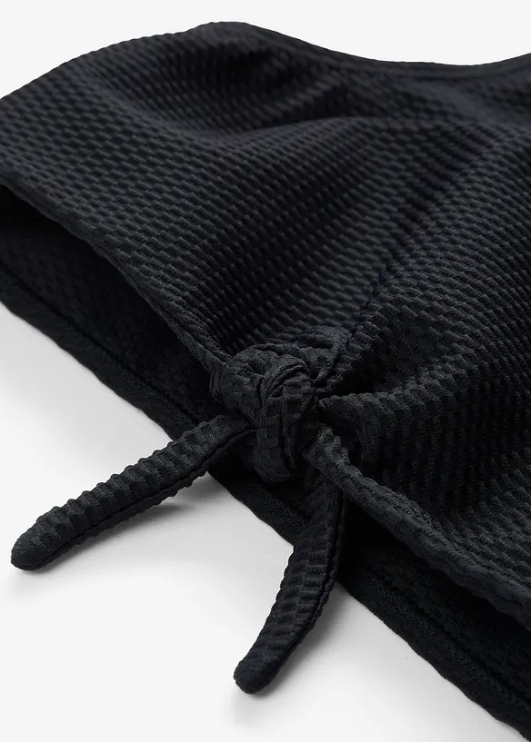 Bikini in strukturiertem Material (2-tlg.Set) in schwarz - bonprix