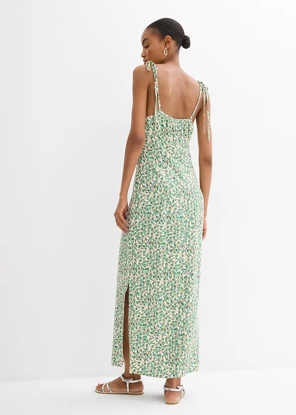 Trägerkleid aus fließender Viskose in grün von hinten (Totalaufnahme) - bonprix Trägerkleid aus fließender Viskose in grün von hinten (Totalaufnahme) - bonprix