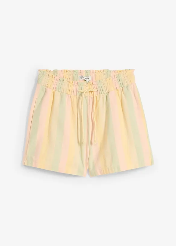 Shorts aus luftigem Leinen-Mix in beige von vorne - bonprix Shorts aus luftigem Leinen-Mix in beige von vorne - bonprix