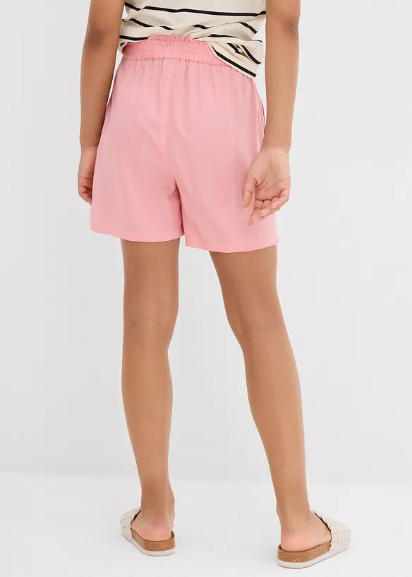 Schlupf-Shorts aus softer Viskose (2er Pack) in schwarz von hinten - bonprix