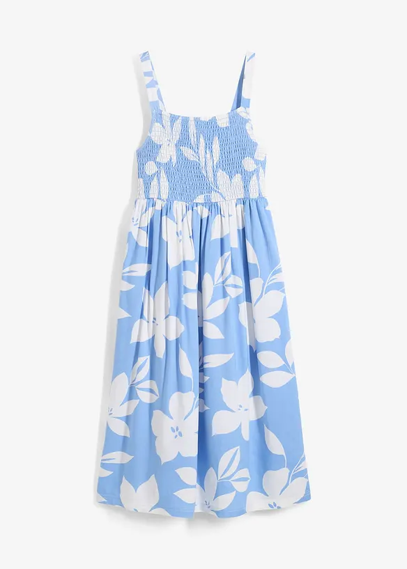 Kleid aus fließender Viskose in blau von vorne - bonprix