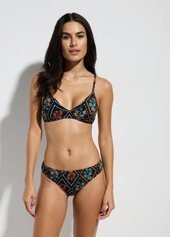 Bustier-Bikini (2-tlg.Set) in schwarz von vorne (Totalaufnahme) - bonprix