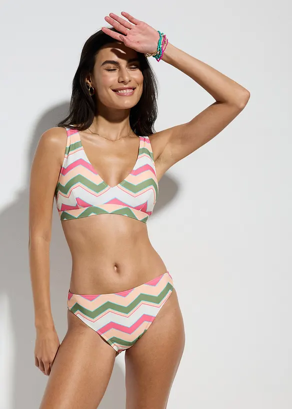 Bustier-Bikini (2-tlg.Set) in grün von vorne (Totalaufnahme) - bonprix