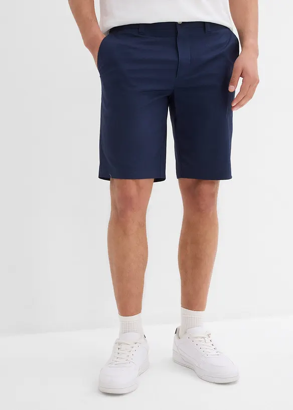 Chino-Bermuda in Regular Fit (2er Pack) in blau von vorne - bonprix