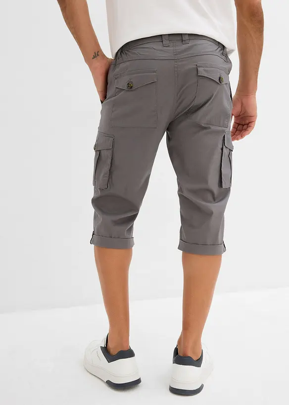 Long-Bermuda in Regular Fit in grau von hinten - bonprix