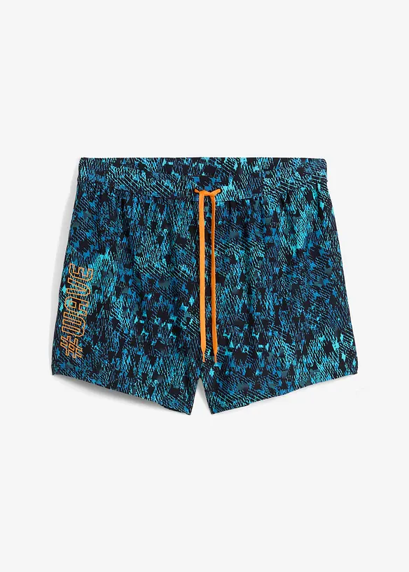 Badeshorts aus elastischem Material in schwarz von vorne - bonprix