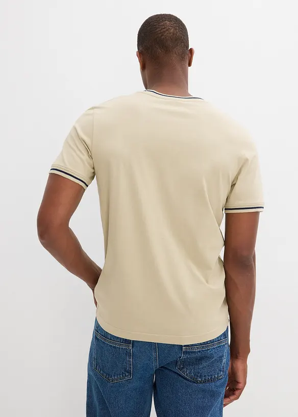 T-Shirt aus reiner Bio-Baumwolle in grün von hinten (im Anschnitt) - bonprix