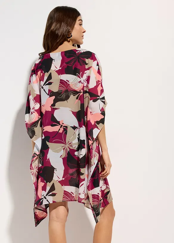 Oversized Strandtunika in lila von hinten (Totalaufnahme) - bonprix