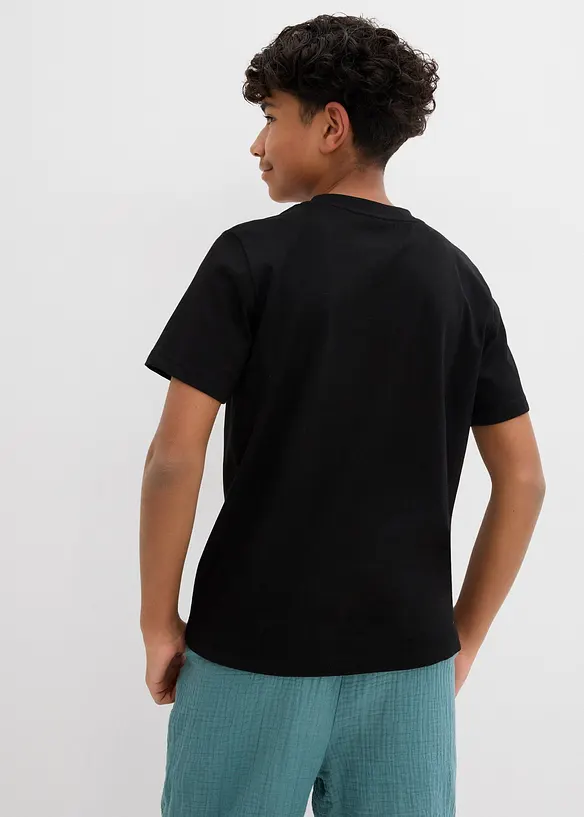 T-Shirt aus Bio Baumwolle in schwarz von hinten (im Anschnitt) - bonprix