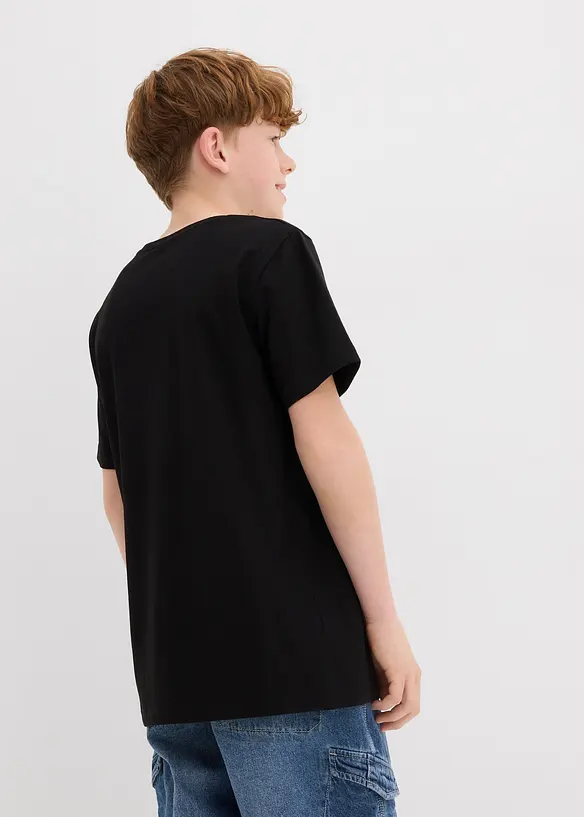 T-Shirt aus Bio Baumwolle in schwarz von hinten (im Anschnitt) - bonprix