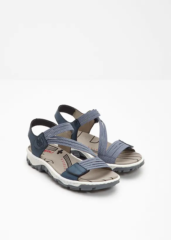 Rieker Komfort-Trekkingsandalen mit elastischen Riemen in blau - Rieker