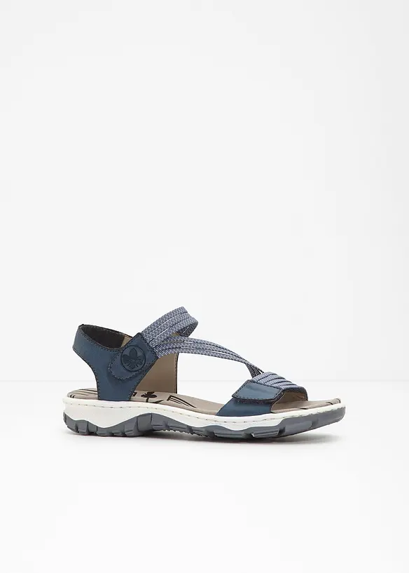 Rieker Komfort-Trekkingsandalen mit elastischen Riemen in blau - Rieker