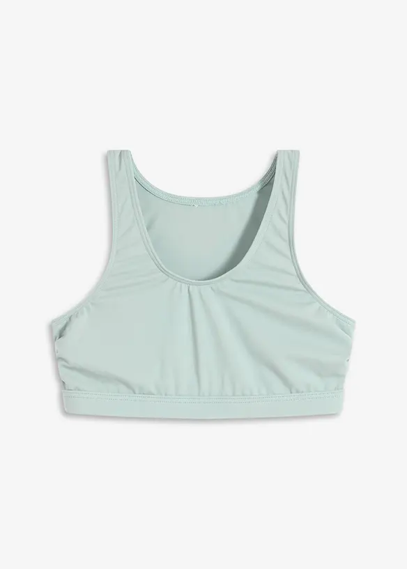 Bustier-Bikinioberteil in grau von vorne - bonprix
