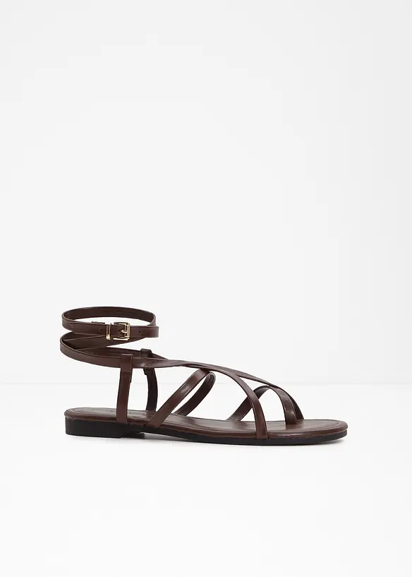 Riemchensandalen in braun - bonprix