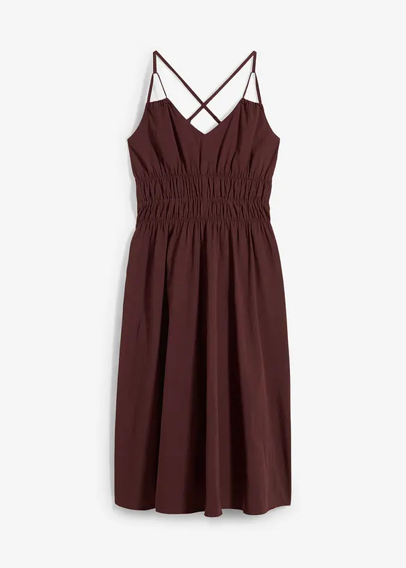Trägerkleid aus reiner Bio-Baumwolle in braun von vorne - bonprix Trägerkleid aus reiner Bio-Baumwolle in braun von vorne - bonprix