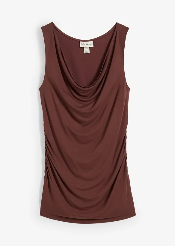 Top aus softem Viskose-Mix in braun von vorne - bonprix Top aus softem Viskose-Mix in braun von vorne - bonprix